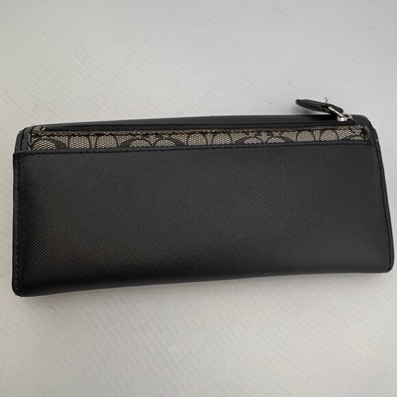 Coach Slim Envelope Wallet With Removable Signature Pouch 2-in-1 Black - Picture 5 of 7